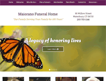 Tablet Screenshot of maioranofuneralhome.com